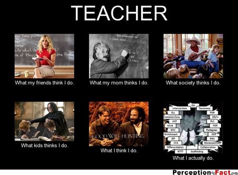teacher what people think i do what i really do perception vs fact