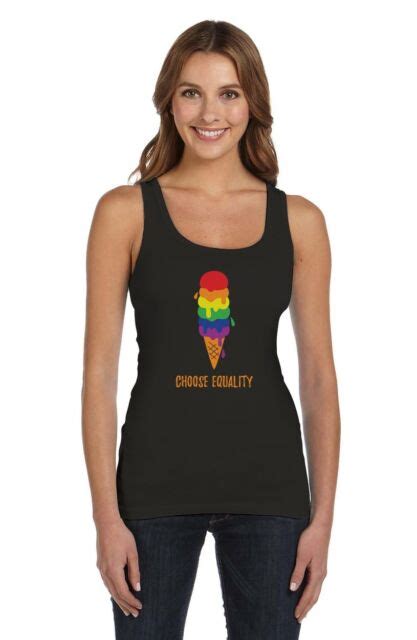 Equality Rainbow Gay Lesbian Ice Cream Pride Flag Women Tank Top Pride Parade EBay