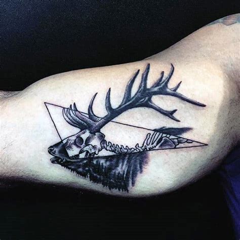 Antler Tattoo Designs For Men Cool Branched Horn Ink Ideas