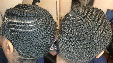How To Traditional Sew In Braid Pattern For Super Thick Hair Youtube