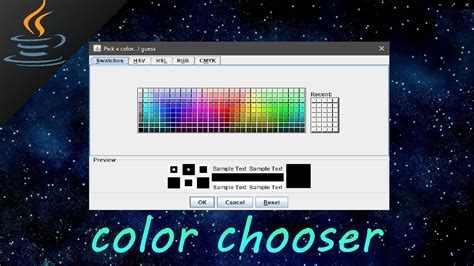 Java Color Chooser YouTube