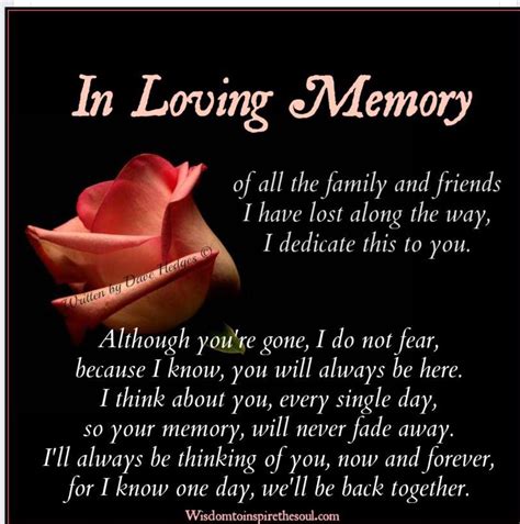 In Loving Memory Quotes Inspiration