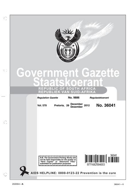 Government Gazette Staatskoerant · 2015 3 15 · Government Gazette Staatskoerant Republic Of
