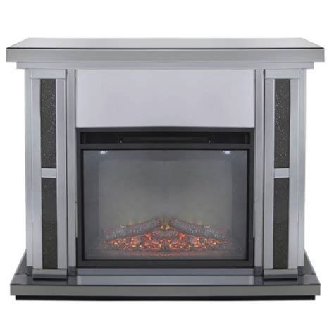 Siena Smoked Mirrored Fire Surround With Electric Fire Siena