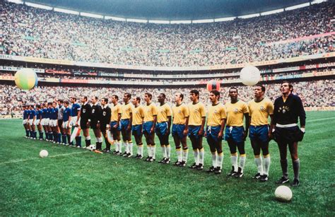 Team Line Up World Cup Final 1970 Pelé Castle Fine Art