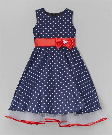 Navy Polka Dot A Line Dress Toddler And Girls Vestidos Infantis Moda