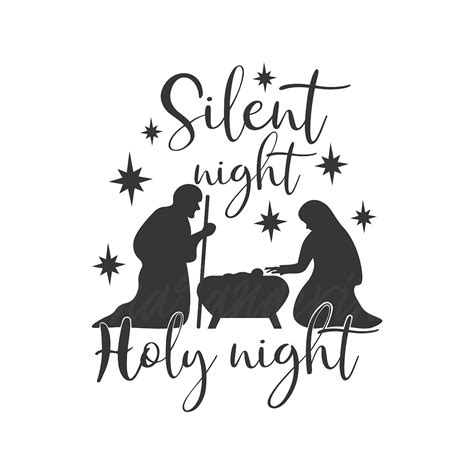 Silent Night Holy Night Svg Christmas Svg Jesus Svg Christian Etsy
