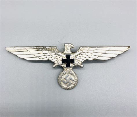 German Veterans Visor Cap Eagle I Ww2 German Militaria Insignia