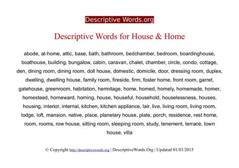 Amazing Describe House Essay ~ Thatsnotus