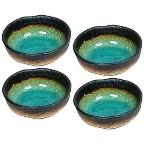 Set Bowl Sets Of Four Green Kosui Soy Sauce Dipping Bowls Inch