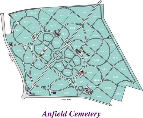 Anfield Cemetery Map Toxteth Park Cemetery