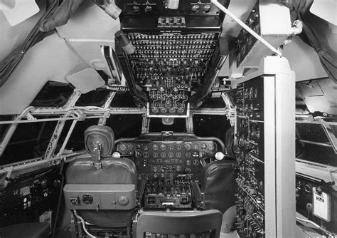 Flight Deck Of The Boeing Model 377 Stratocruiser Boeing Vintage
