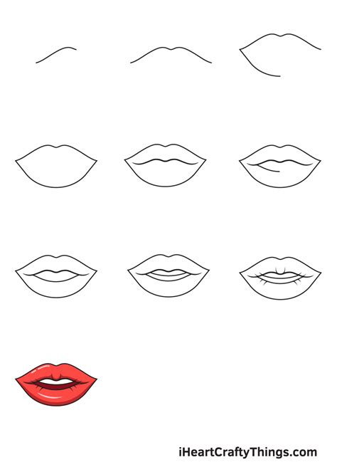 Lips Drawing How To Draw Lips Step By Step