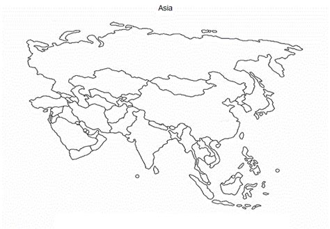 Blank Map Of Asia Printable Printable Templates