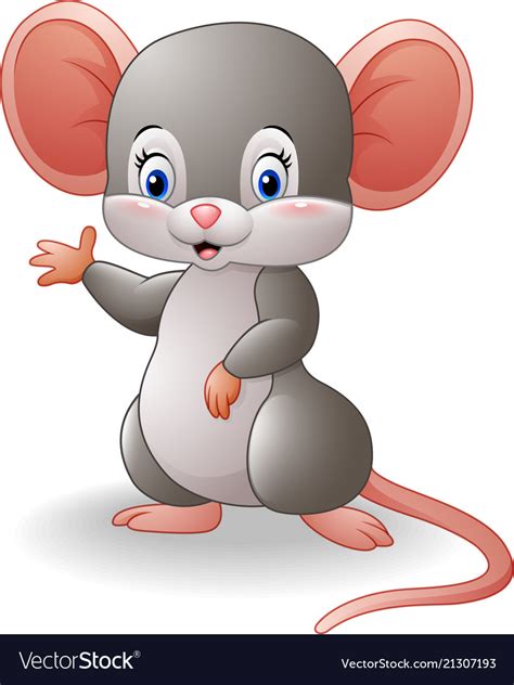 Cartoon Mouse Waving Hand Royalty Free Vector Image