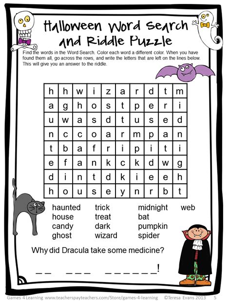 Dltk's crafts for kids printable word search puzzles. Fun Games 4 Learning: October 2013