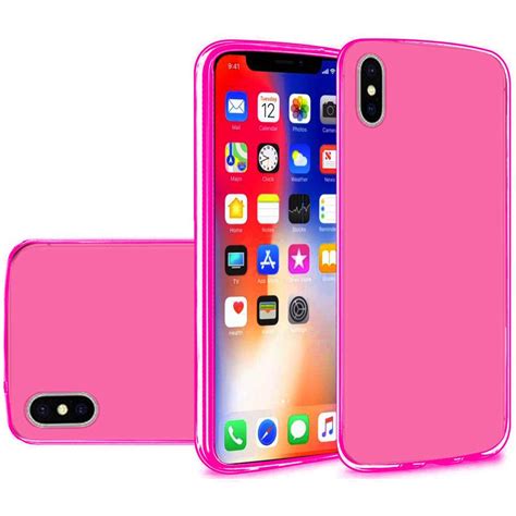 Wholesale Iphone X Ten Soft Slim Tpu Case Hot Pink