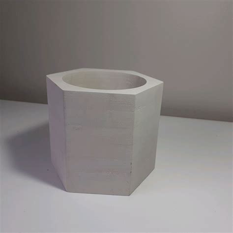 molde de silicone para vaso de concreto geométrico g elo7