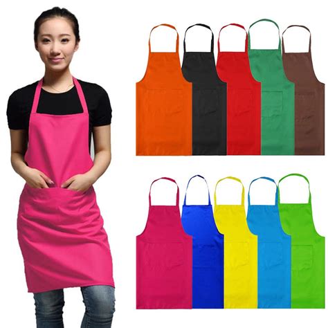 2020 Newest Solid Cooking Kitchen Apron For Woman Men Chef Waiter Cafe Shop Bbq Hairdresser