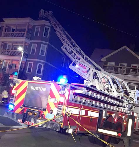 Ladder Collapses As Boston Firefighters Battle Flames In Mattapan