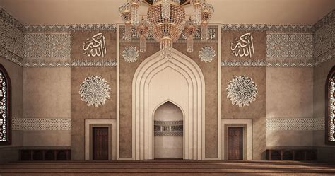 El Rayan Mosque Interior Design On Behance Mosque Design Mosque