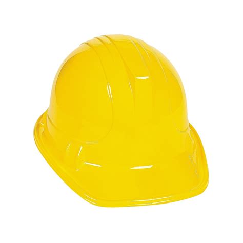 Yellow Construction Plastic Cap Hard Hat Costume Birthday Party Favor