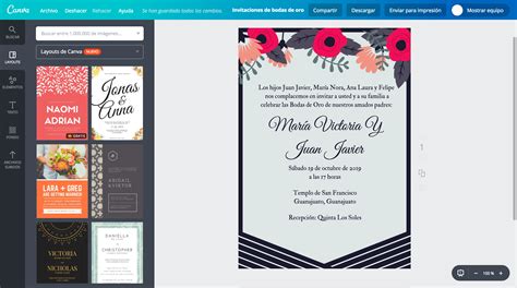 Diseña Invitaciones De Bodas De Oro Online Gratis Canva