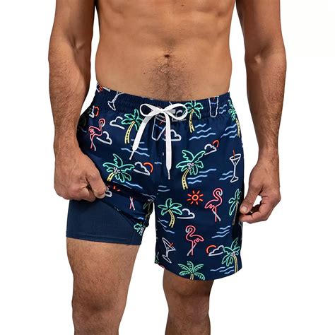 Chubbies Mens Neon Lights Lined Stretch Swim Trunks 55 In Academy