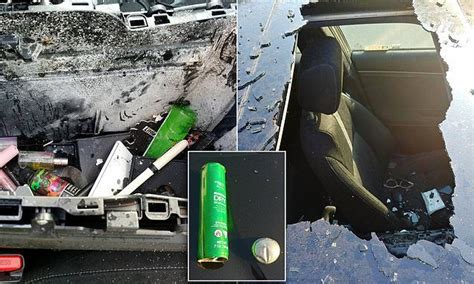 Aerosol Can Of Dry Shampoo Explodes After Its Left In Hot Car Shatters Sun Roof Before