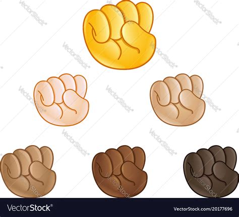 Raised Fist Hand Emoji Royalty Free Vector Image