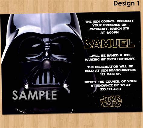 Star Wars Invitations Free Template Free Printable Templates