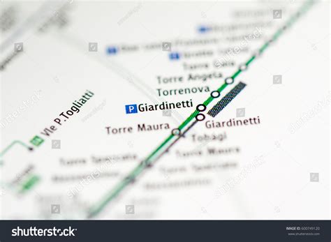 Giardinetti Station Rome Metro Map Stock Photo 600749120 Shutterstock