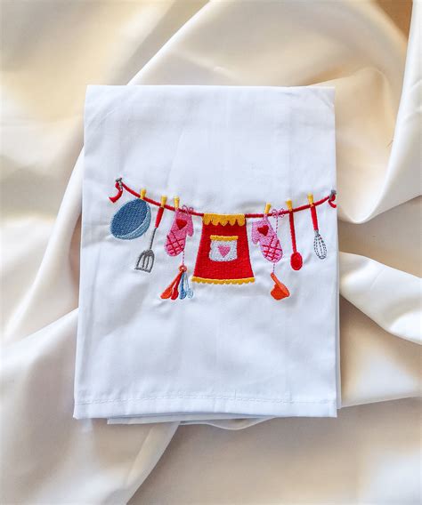 Embroidery Tea Towel Cotton Tea Towels Machine Embroidery Etsy Australia