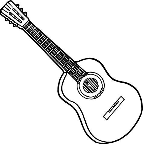 Strings Guitar Playing The Guitar Coloring Page