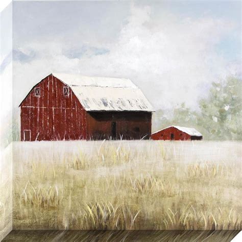 Rustic Barn Landscape Canvas Art At