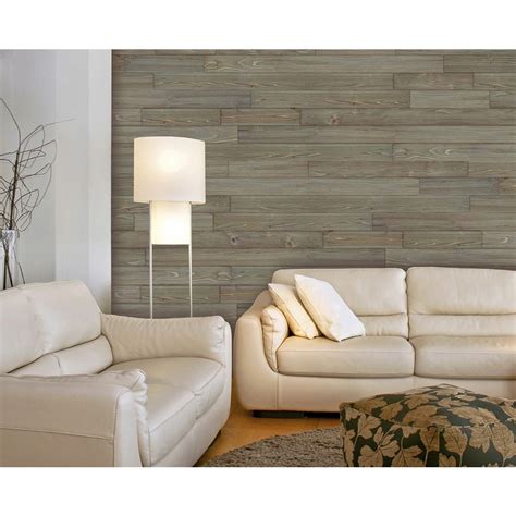 Shop Design Innovations 35 In X 4 Ft Weathered Cedar Wood Wall Plank