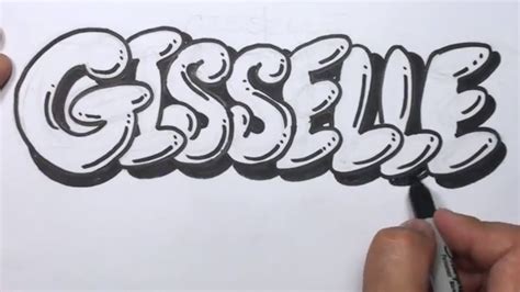 How To Draw Graffiti Letters Write Gisselle In Bubble