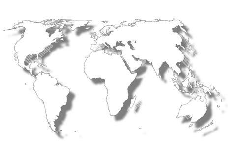 Magnetická Mapa Světa Administrativní Slepá
