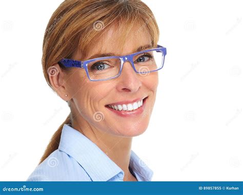 Woman Face With Eyeglasses Stock Image Image Of Eyewear Look