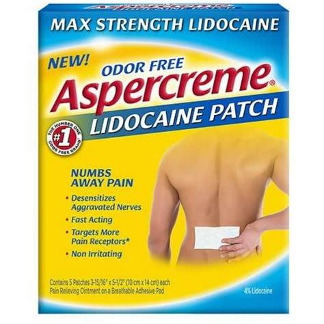 Aspercreme Lidocaine Patches 5 Ea Pack Of 6