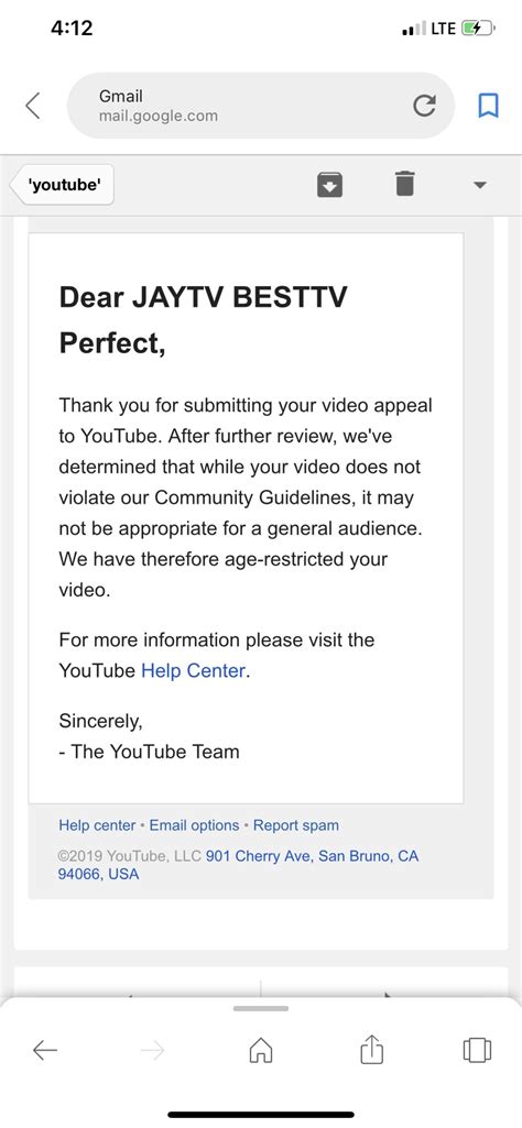 So Youtube Age Restricted 1 Of My Videos I Appealed It And Won The