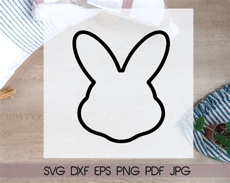 Bunny Head Clipart Easter Bunny Svg File Downloadable Prints - Etsy