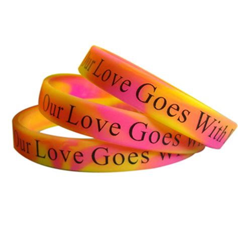 Fast production and get 100 to 200 free. Custom Printed Silicone Wristbands