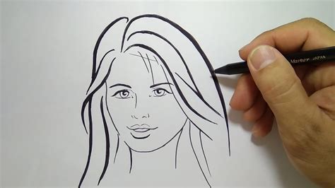 Cara Menggambar Wajah Orang Wanita How To Draw Woman Face Youtube