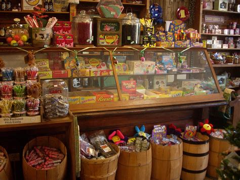 Old Fashioned Stick Candy Display Cases And Barrels Old General