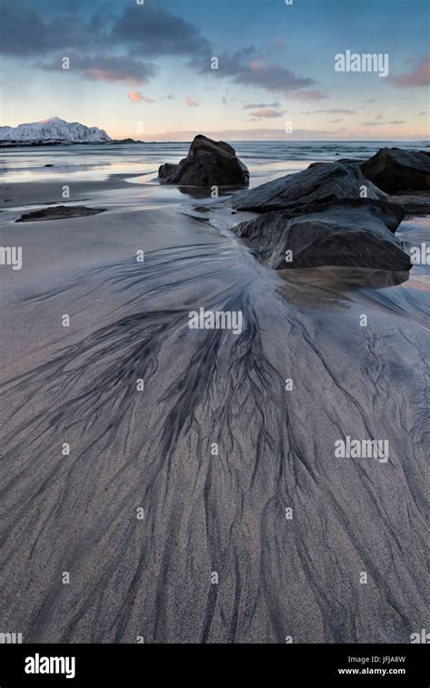 Skagsanden Beach Flakstad Lofoten Islands Norway Stock Photo Alamy