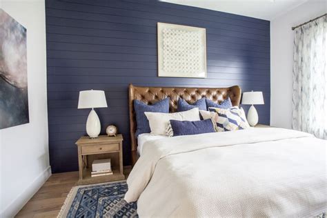Blue Accent Wall Blue Bedroom Walls Pallet Wall Bedroom Blue Accent