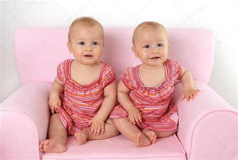 Twin Baby Girls Stock Photo By ©hannamariah 81088112