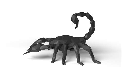 Scorpion Low Polygonal 3d Model Digital Figure Stl File For 3d Etsy