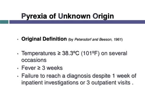 Pyrexia Of Unknown Originpuo